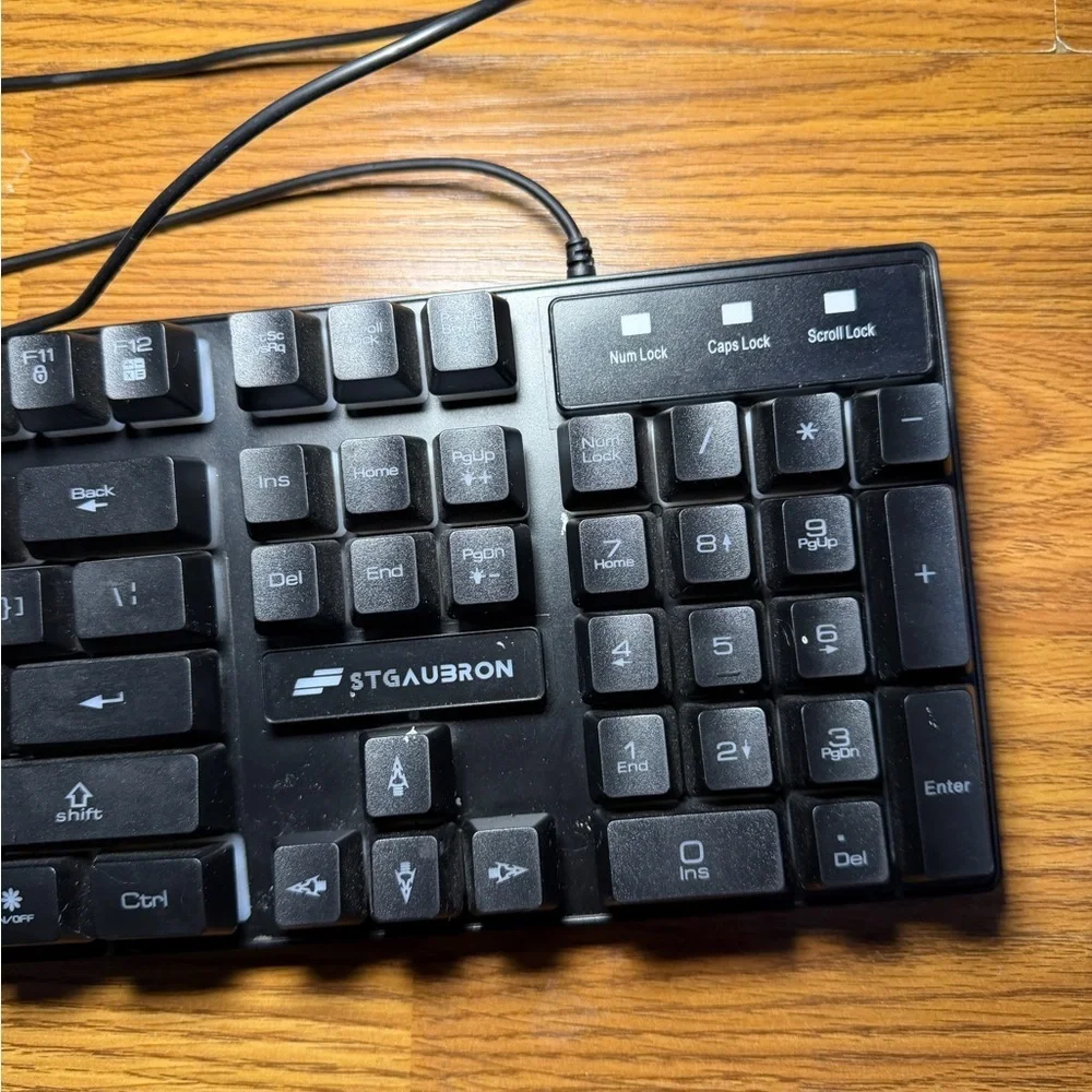 STGAubron RGB Gaming Keyboard & Mouse Bundle LED backlighting, wired